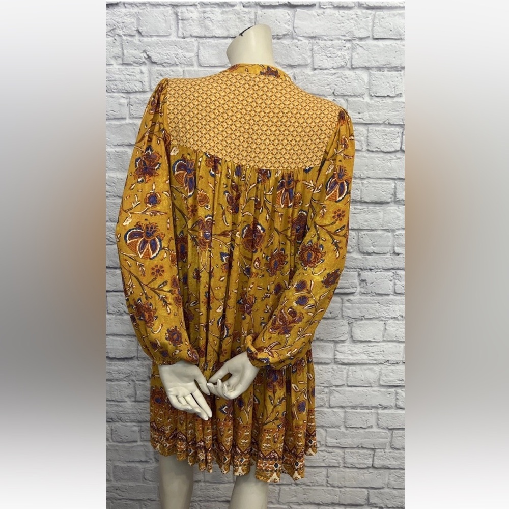 FARMERS MARKET MULTI COLOR FLORAL PRINT LONG SLEEVE DRESS SIZE S - Picture 4 of 5